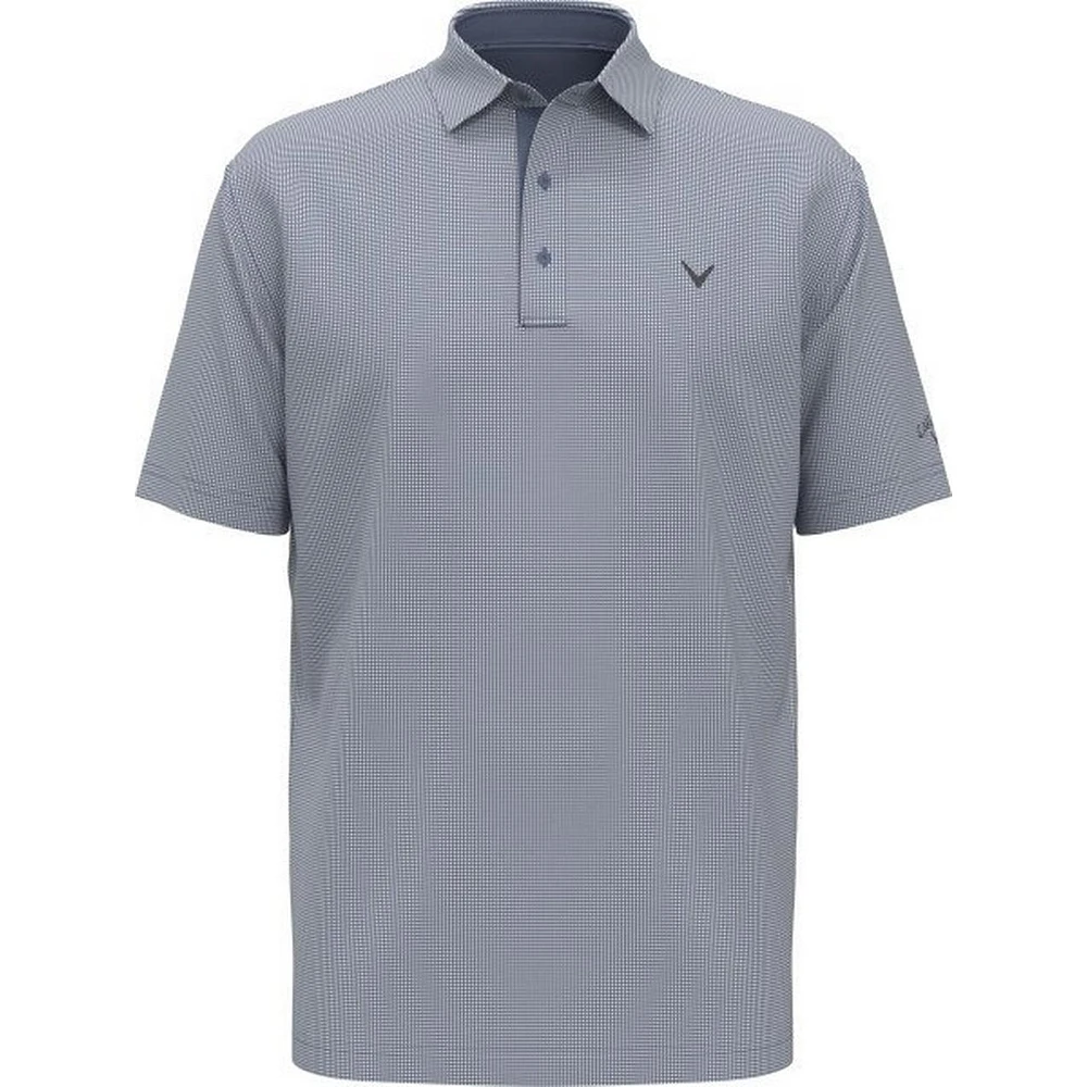 Men's Prospin Gingham Print Short Sleeve Polo