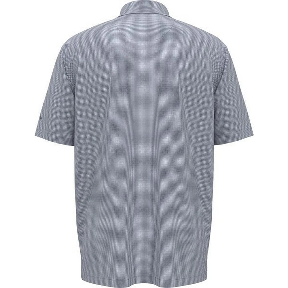 Men's Prospin Gingham Print Short Sleeve Polo