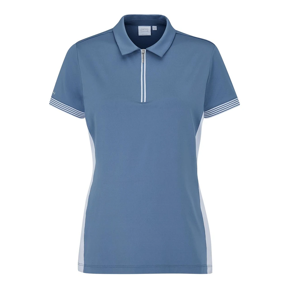 Women's Kirby Zip Neck Short Sleeve Polo