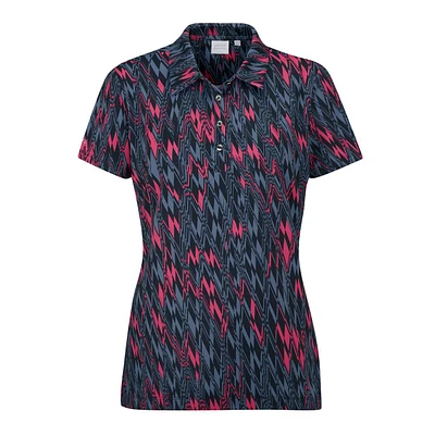 Women's Rumour Printed Short Sleeve Polo