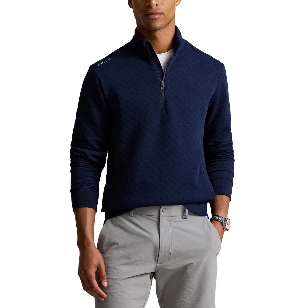Men's Quilted Double Knit 1/4 Zip Pullover