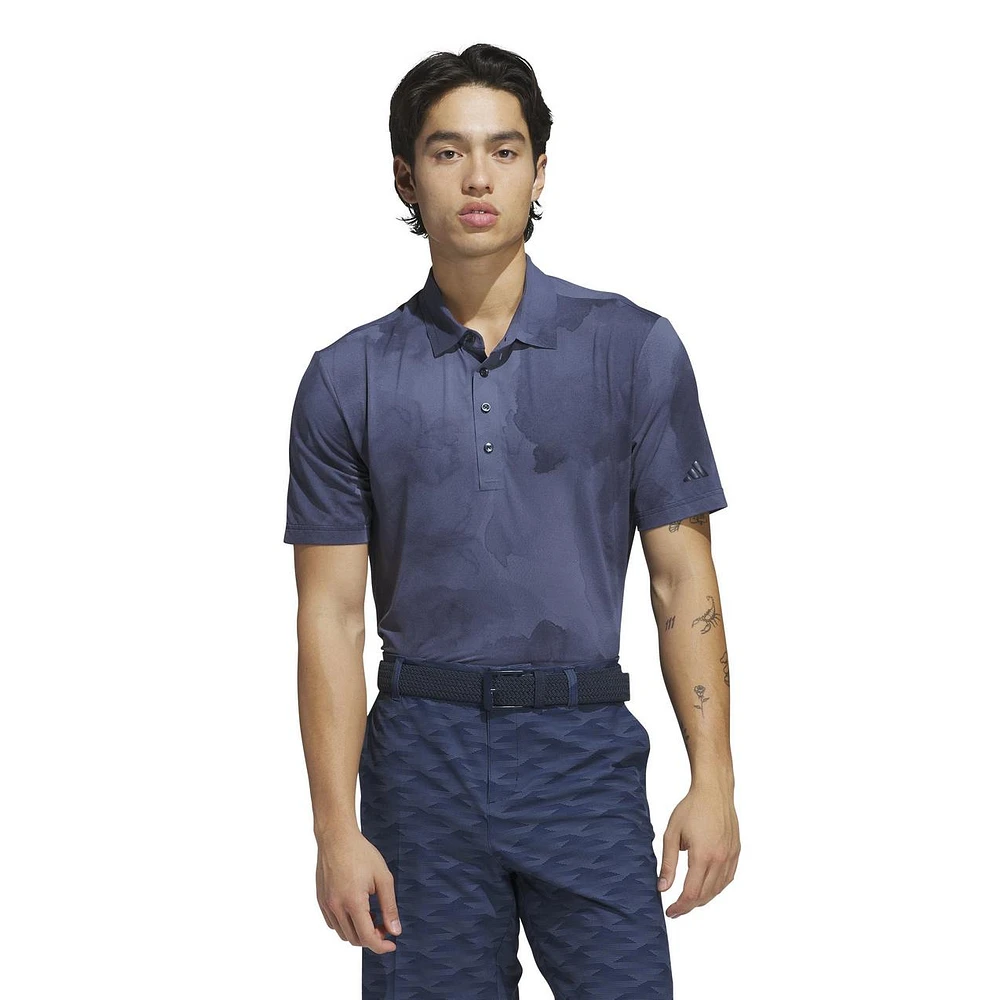 Men's Ultimate365 Printed Cool Feeling Tour Short Sleeve Polo