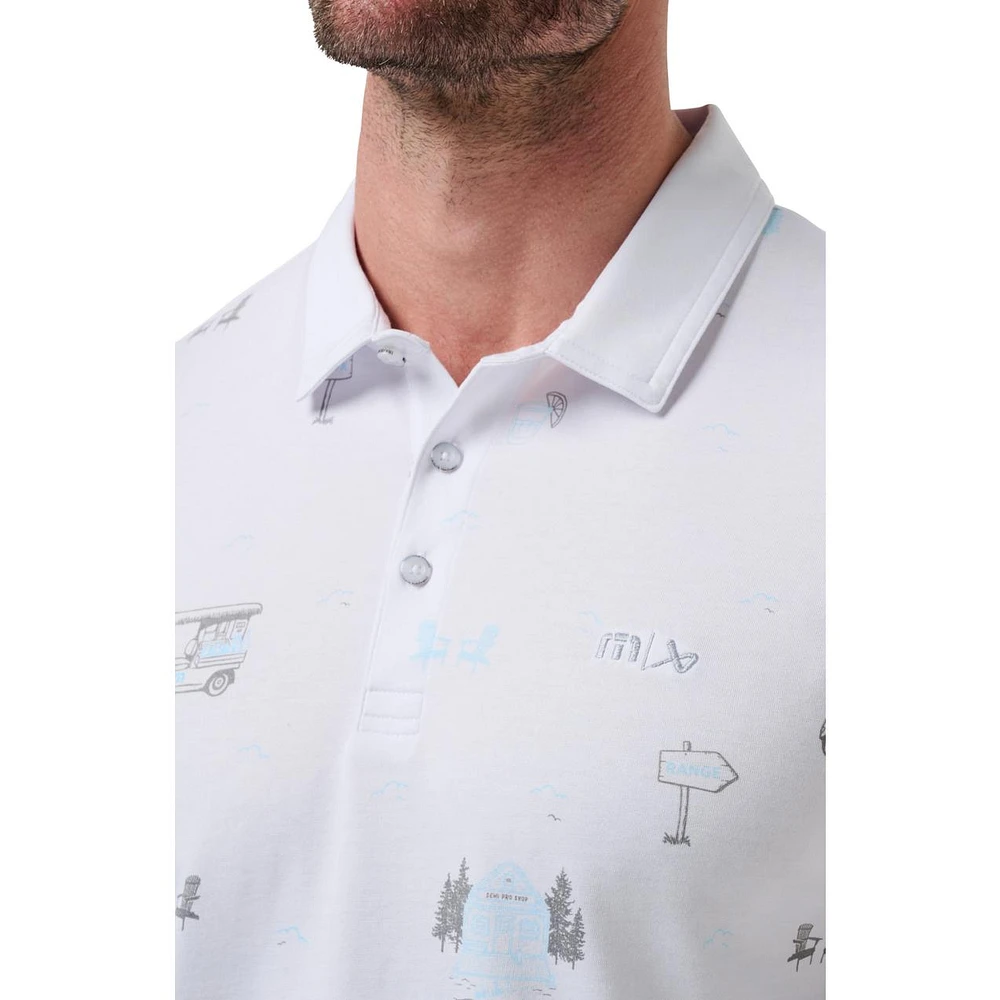 Men's Bauer x TravisMathew Snow Chance Short Sleeve Polo