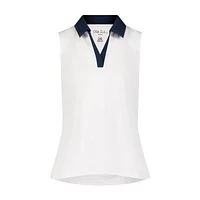 Women's Madge Side Ruched Sleeveless Polo