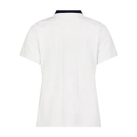 Women's Bebe Split Neck Short Sleeve Top