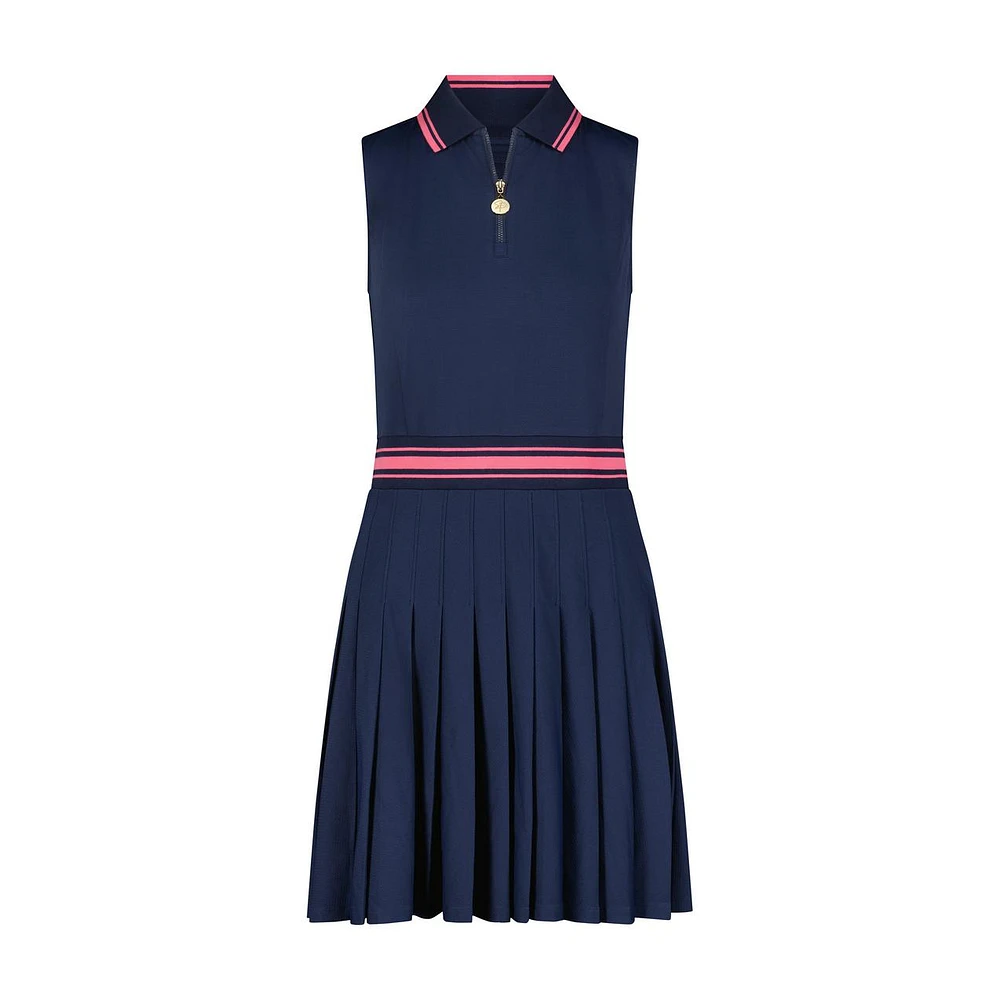 Women's Sabrina Micro Pleat Sleeveless Dress