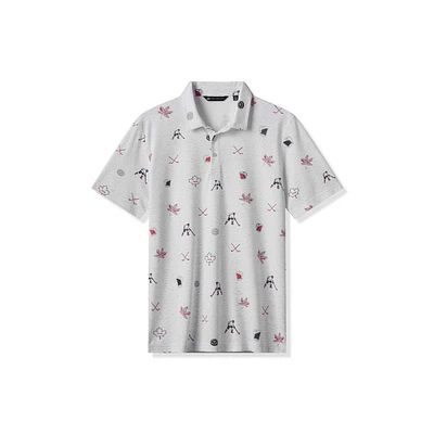 Men's Canada AOP Hockey Short Sleeve Polo