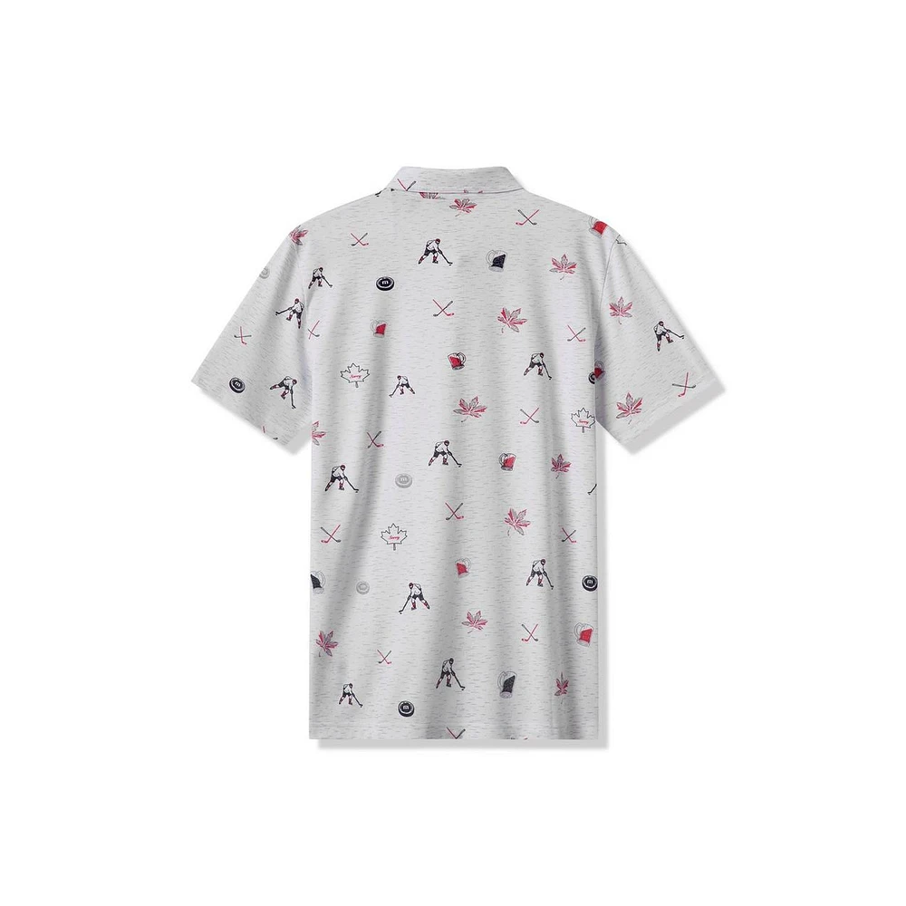 Men's Canada AOP Hockey Short Sleeve Polo