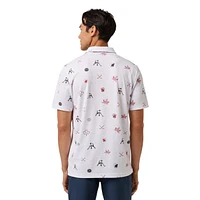Men's Canada AOP Hockey Short Sleeve Polo
