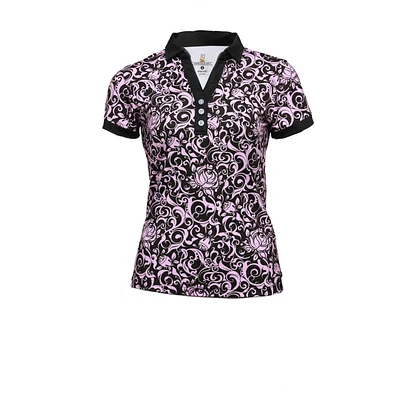 Women's Pink Stealth Short Sleeve Polo
