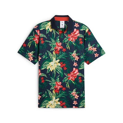 Men's Puma x PTC Floral Short Sleeve Polo