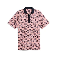 Men's Pique Flower Fields Short Sleeve Polo