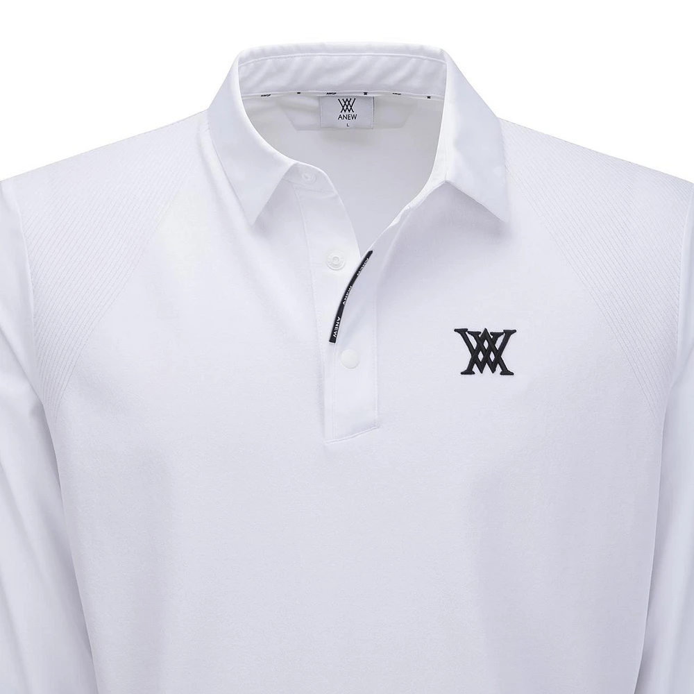 Men's Arm Stripe Long Sleeve Polo