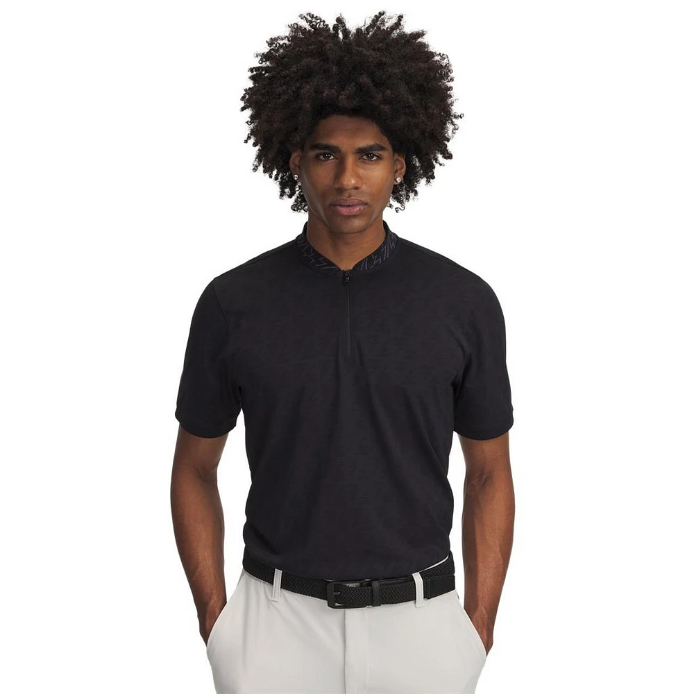 Men's Curry Zip Short Sleeve Polo