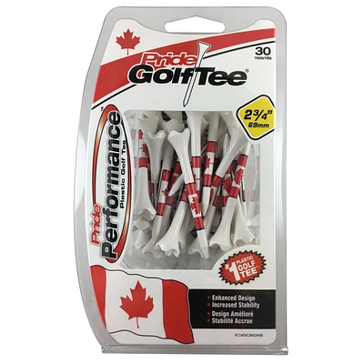 2 3/4 Pride Performance Golf Tees - Canadian Flag - 30 Count