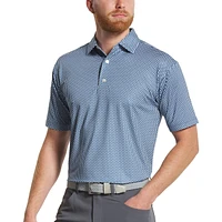 Men's Houndstooth Geo Lisle Short Sleeve Polo
