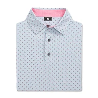 Men's Flower Bud Foulard Short Sleeve Polo