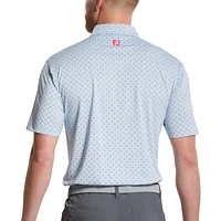 Men's Flower Bud Foulard Short Sleeve Polo