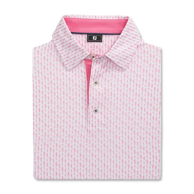 Men's Figure Print Lisle Short Sleeve Polo