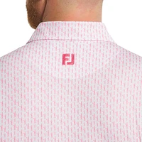 Men's Figure Print Lisle Short Sleeve Polo