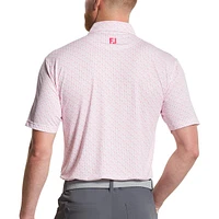 Men's Figure Print Lisle Short Sleeve Polo