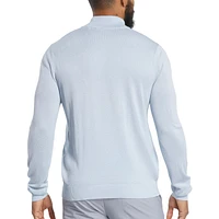 Men's Button Placket Seed Stitch Sweater
