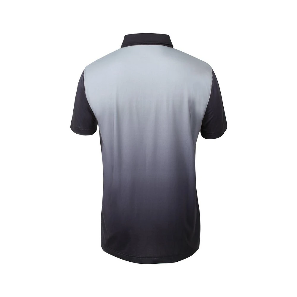 Men's Button Up Screen Print Technical Jersey Short Sleeve Polo