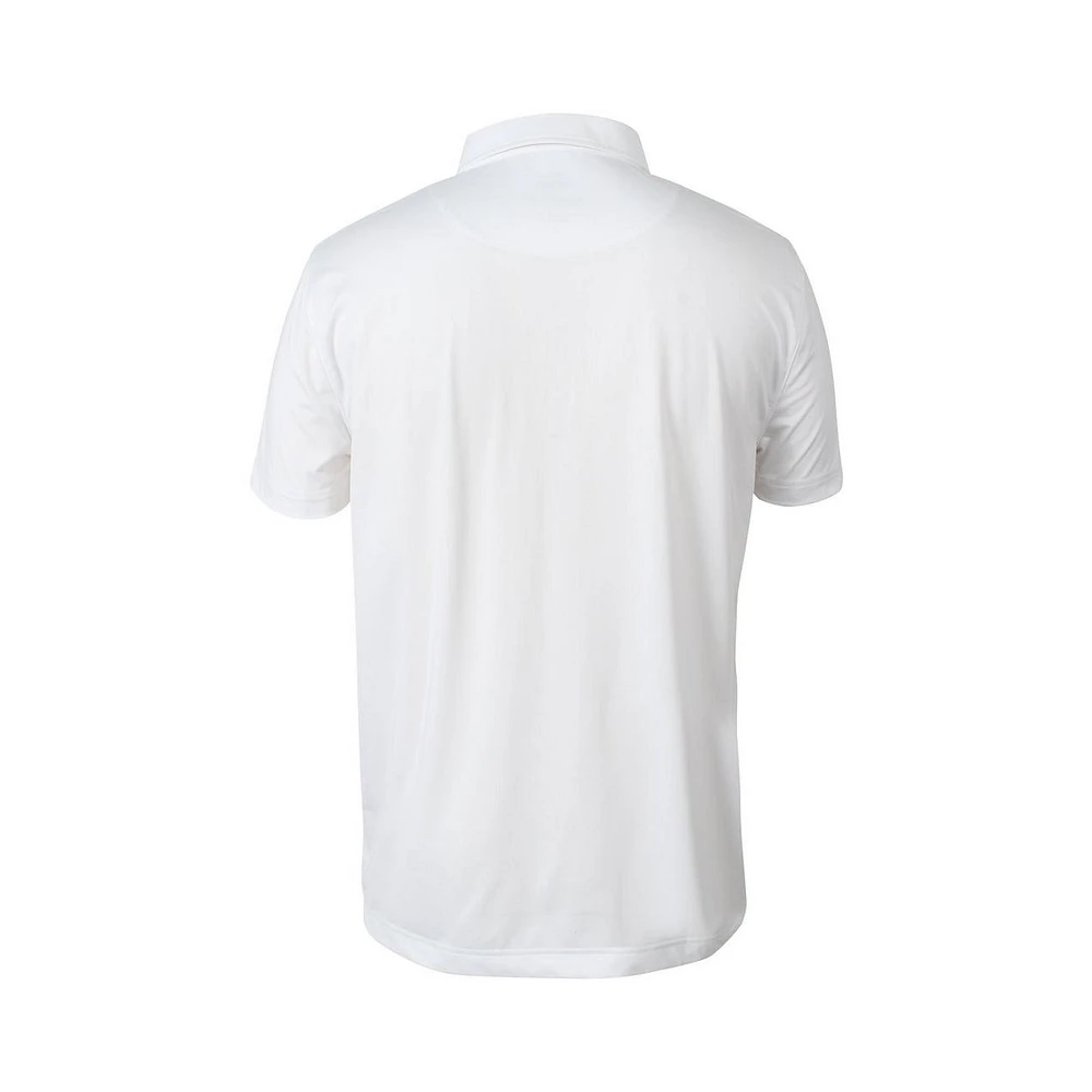 Men's Button Up Screen Print Technical Jersey Short Sleeve Polo