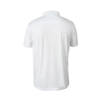 Men's Button Up Screen Print Technical Jersey Short Sleeve Polo