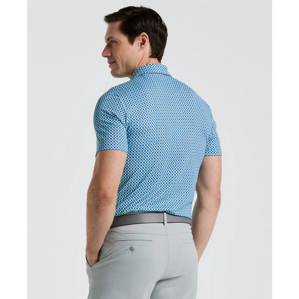 Men's Pete's Bowtie Micro Print Short Sleeve Polo