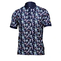 Men's Neon Party Short Sleeve Polo