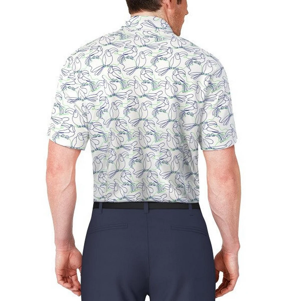 Men's Linear Tucan Printed Short Sleeve Polo