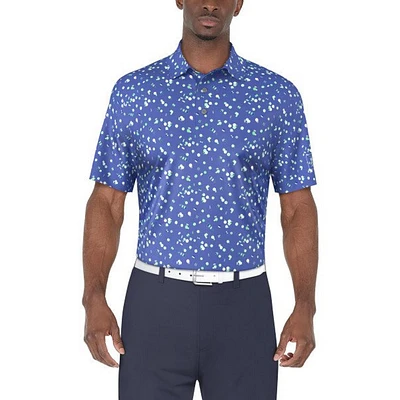 Men's Umbrella Geo Print Short Sleeve Polo