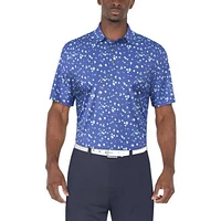Men's Umbrella Geo Print Short Sleeve Polo