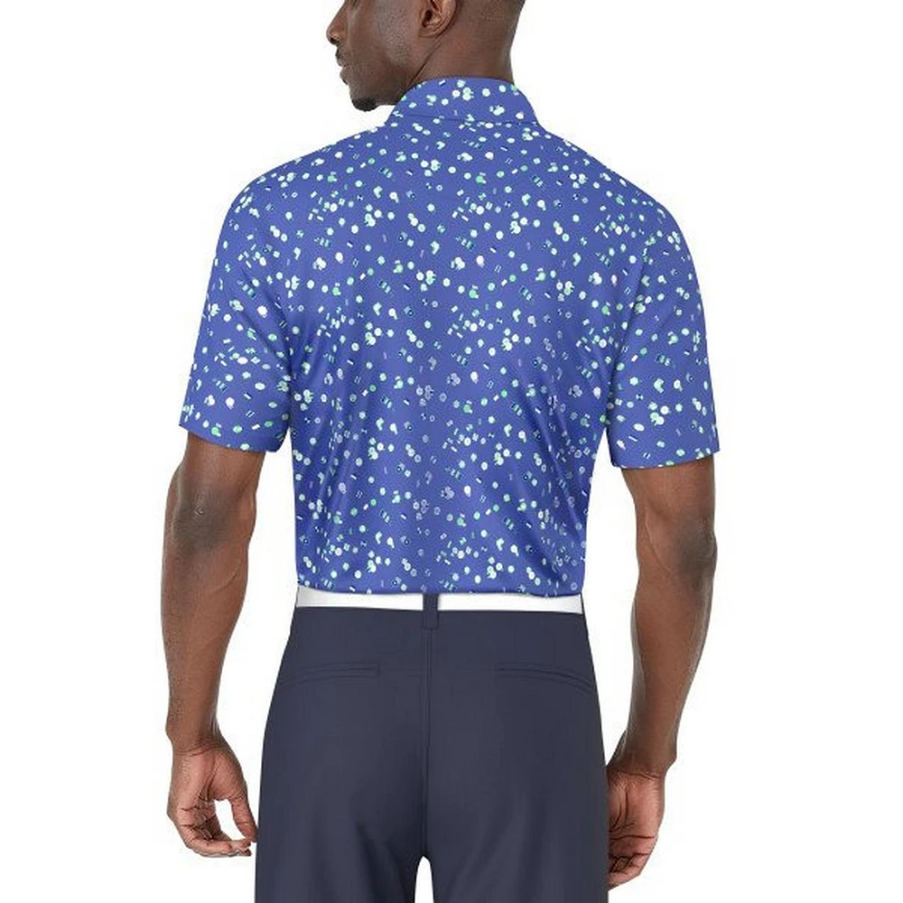 Men's Umbrella Geo Print Short Sleeve Polo
