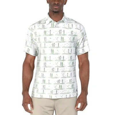 Men's Surfboard Conversational Printed Short Sleeve Polo