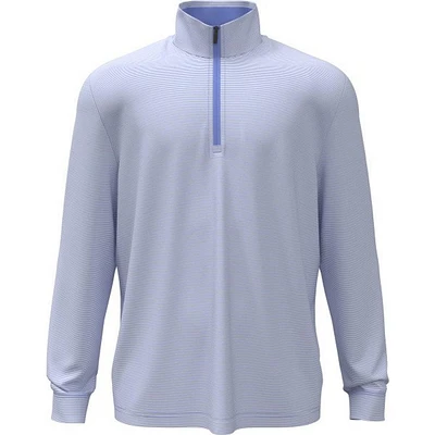 Men's Feeder Stripe Mock Neck Long Sleeve Pullover