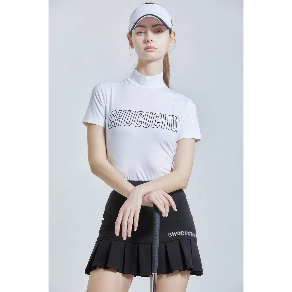 Women's Mock Neck Short Sleeve Top