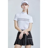 Women's Mock Neck Short Sleeve Top