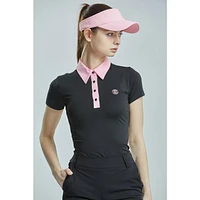 Women's Contrast Collar Short Sleeve Polo