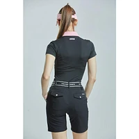 Women's Contrast Collar Short Sleeve Polo