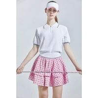 Women's 1/4 Zip Knit Short Sleeve Polo