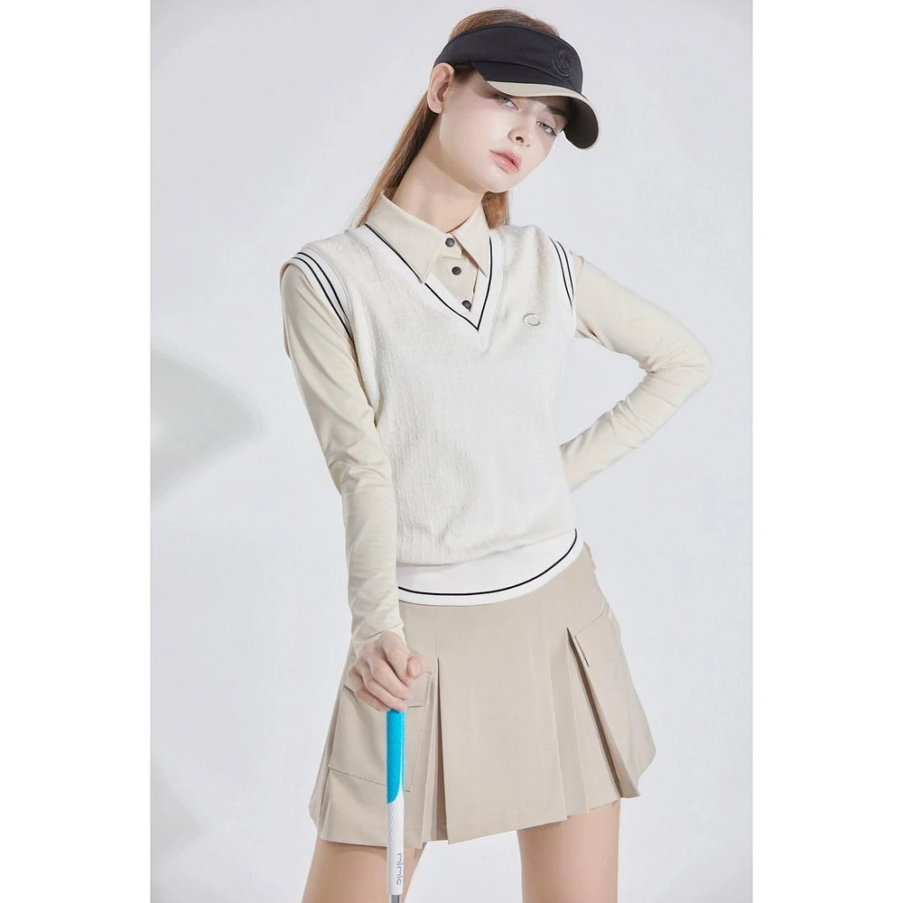Women's Pleated Skirt with Pockets