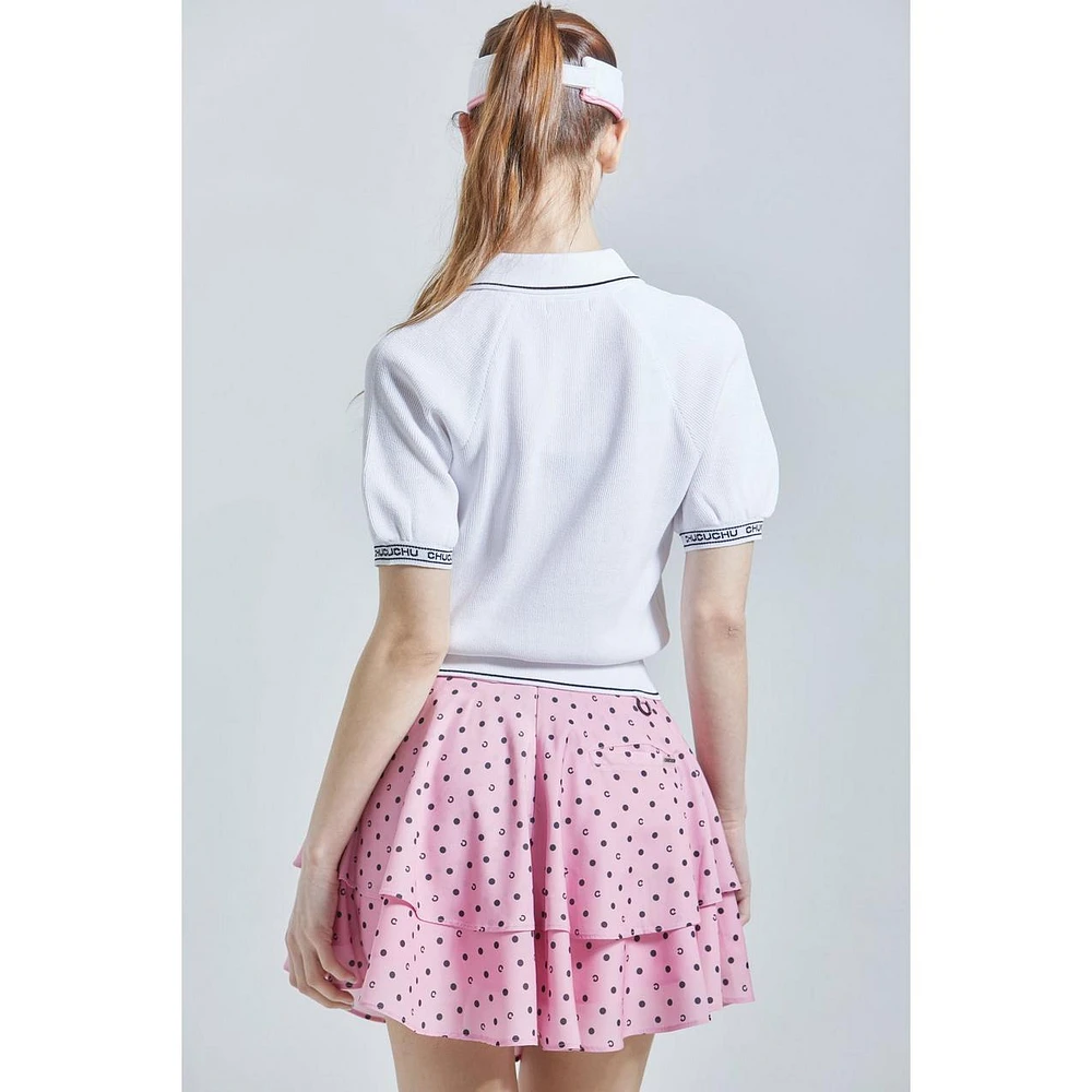 Women's Black Dot Flow Skirt
