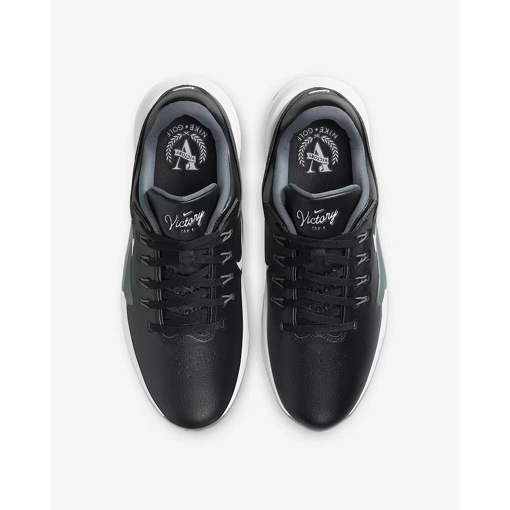 Victory Pro 4 Spiked Golf Shoe - Black/White
