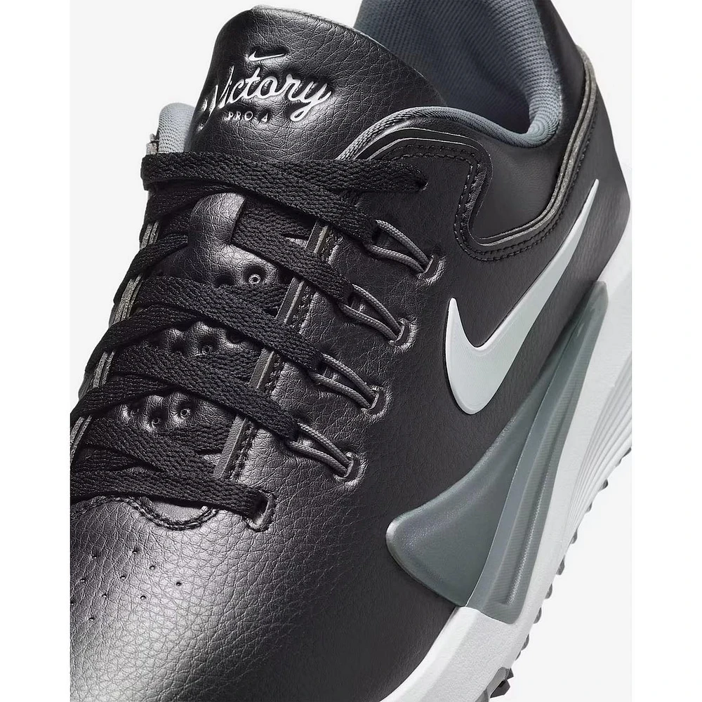 Victory Pro 4 Spiked Golf Shoe - Black/White