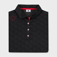 Women's Canada Speckle Print Short Sleeve Polo