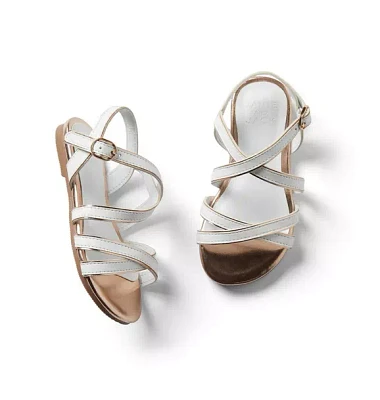 Metallic Trim Strap Sandal