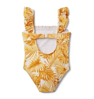 Palm Belted Swimsuit