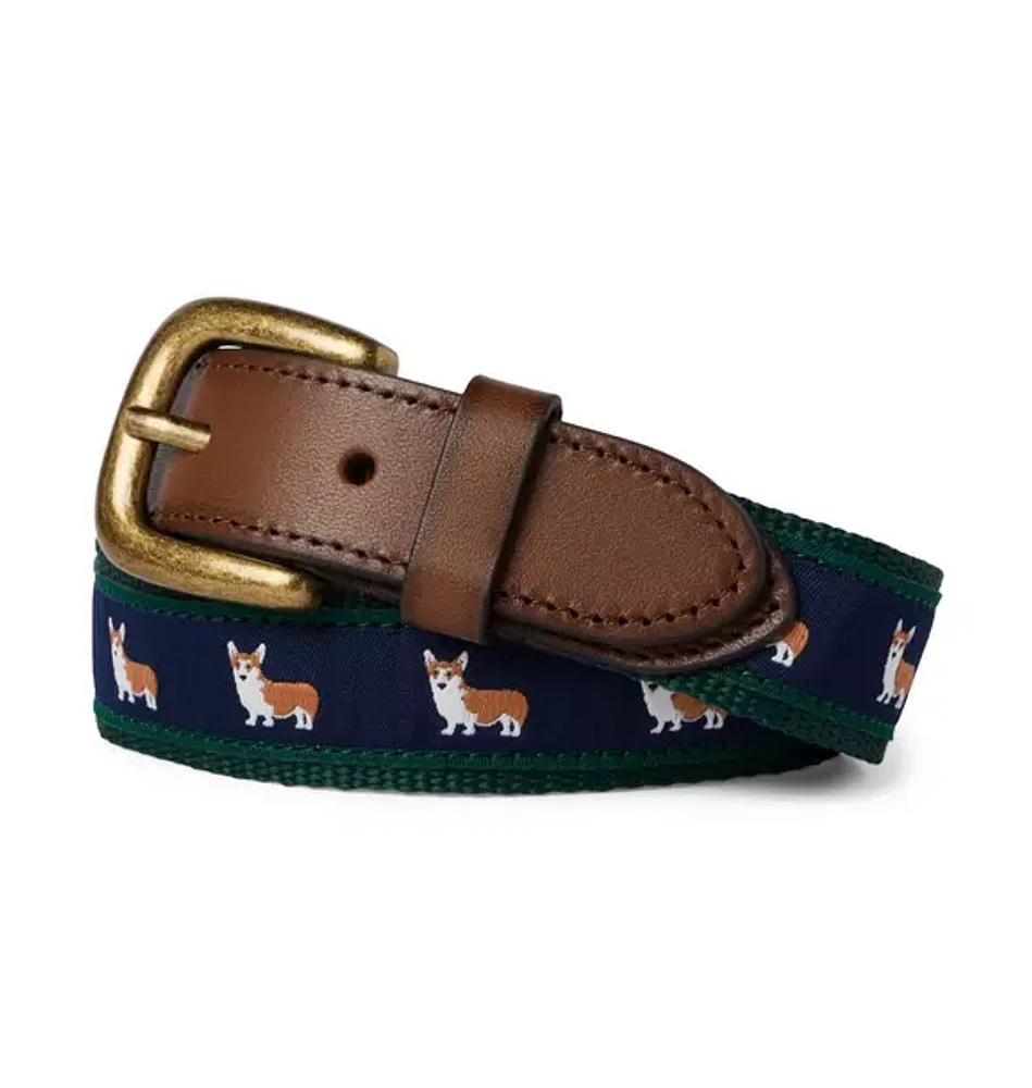 Embroidered Corgi Belt